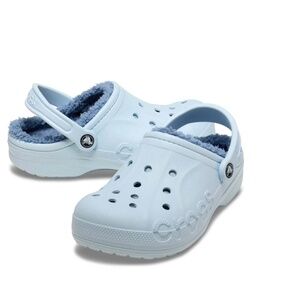 Crocs Unisex Baya Lined Light Blue Clogs, Comfy LAST ONE - QUICK SHIP